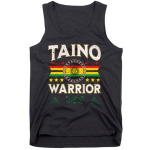 Taino Warrior Flag Native American Arawak Boriken Borinquen Tank Top