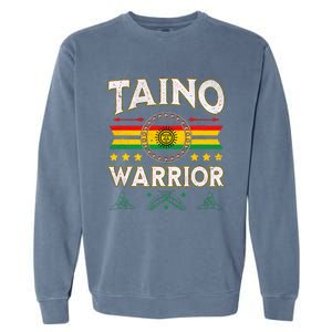 Taino Warrior Flag Native American Arawak Boriken Borinquen Garment-Dyed Sweatshirt