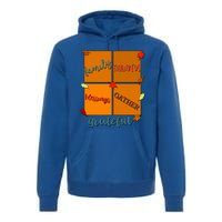 Thanksgiving Words Family Thankful Blessings Gather Meaningful Gift Premium Hoodie