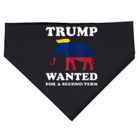 Trump Wanted For Second Term 2024 Pro Trump 2024 Election USA-Made Doggie Bandana