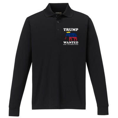 Trump Wanted For Second Term 2024 Pro Trump 2024 Election Performance Long Sleeve Polo