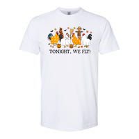 Tonight We Fly Funny Chicken Halloween Costume Spooky Season Softstyle CVC T-Shirt