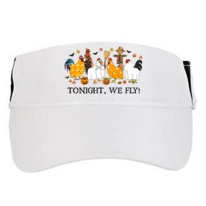 Tonight We Fly Funny Chicken Halloween Costume Spooky Season Adult Drive Performance Visor