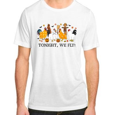 Tonight We Fly Funny Chicken Halloween Costume Spooky Season Adult ChromaSoft Performance T-Shirt