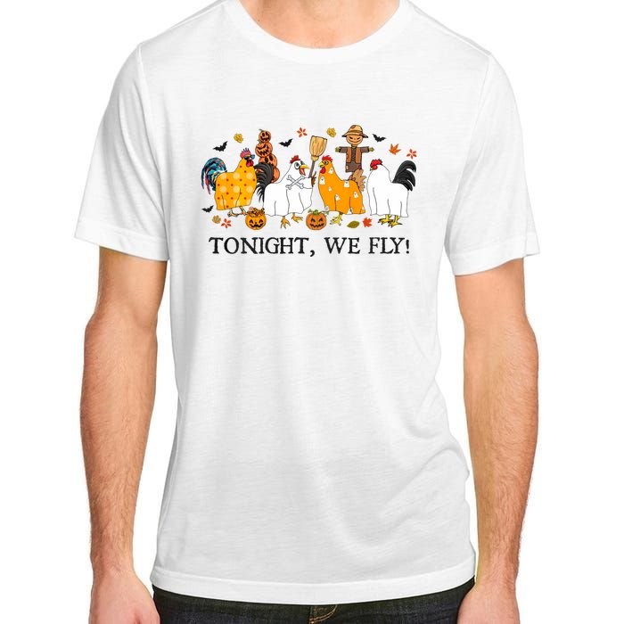 Tonight We Fly Funny Chicken Halloween Costume Spooky Season Adult ChromaSoft Performance T-Shirt