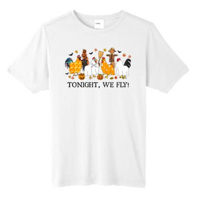 Tonight We Fly Funny Chicken Halloween Costume Spooky Season Tall Fusion ChromaSoft Performance T-Shirt