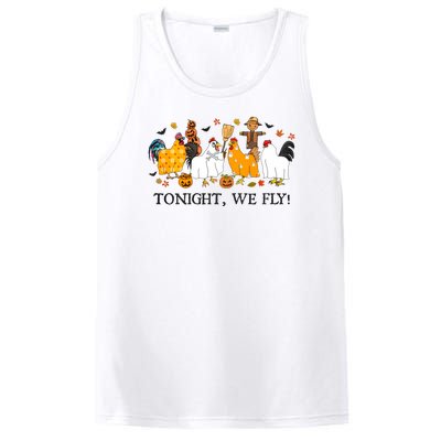 Tonight We Fly Funny Chicken Halloween Costume Spooky Season PosiCharge Competitor Tank