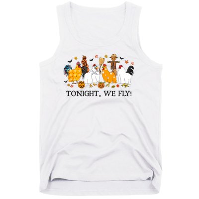 Tonight We Fly Funny Chicken Halloween Costume Spooky Season Tank Top