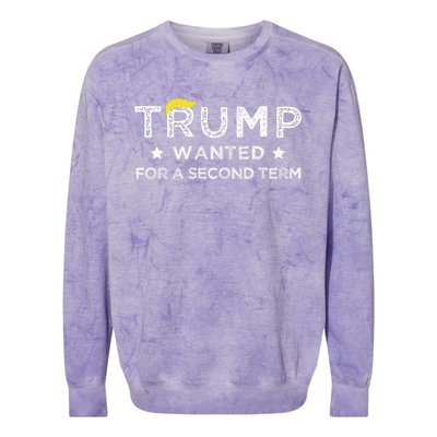 Trump Wanted For Second Term 2024 45 47 Squared Donald Trump For President Colorblast Crewneck Sweatshirt