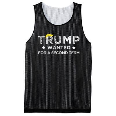 Trump Wanted For Second Term 2024 45 47 Squared Donald Trump For President Mesh Reversible Basketball Jersey Tank