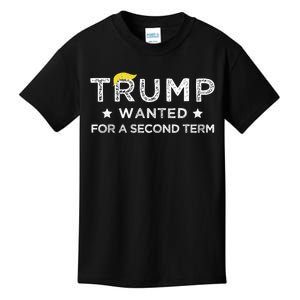 Trump Wanted For Second Term 2024 45 47 Squared Donald Trump For President Kids T-Shirt