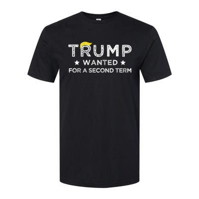 Trump Wanted For Second Term 2024 45 47 Squared Donald Trump For President Softstyle CVC T-Shirt