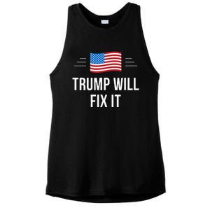 Trump Will Fix It Ladies PosiCharge Tri-Blend Wicking Tank