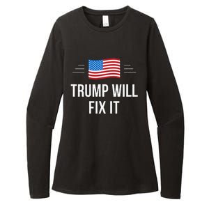 Trump Will Fix It Womens CVC Long Sleeve Shirt