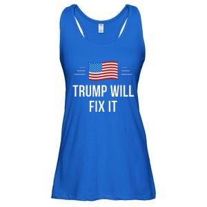 Trump Will Fix It Ladies Essential Flowy Tank