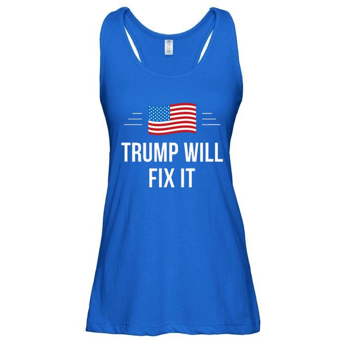 Trump Will Fix It Ladies Essential Flowy Tank