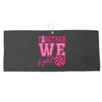 Together We Fight Cheer Team Breast Cancer Large Microfiber Waffle Golf Towel