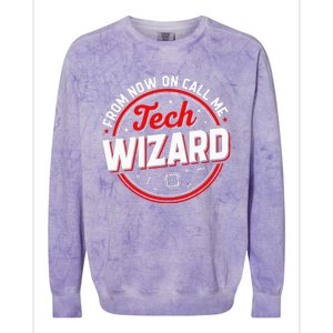 Tech Wizard Funny Computer Repair & IT Support Programmers Colorblast Crewneck Sweatshirt