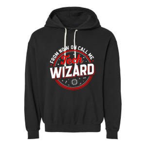 Tech Wizard Funny Computer Repair & IT Support Programmers Garment-Dyed Fleece Hoodie