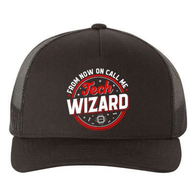 Tech Wizard Funny Computer Repair & IT Support Programmers Yupoong Adult 5-Panel Trucker Hat