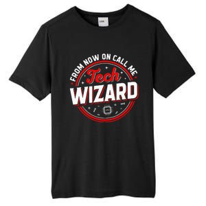 Tech Wizard Funny Computer Repair & IT Support Programmers Tall Fusion ChromaSoft Performance T-Shirt