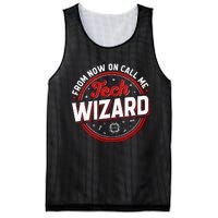 Tech Wizard Funny Computer Repair & IT Support Programmers Mesh Reversible Basketball Jersey Tank