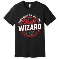 Tech Wizard Funny Computer Repair & IT Support Programmers Premium T-Shirt