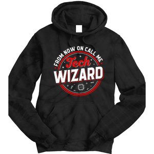 Tech Wizard Funny Computer Repair & IT Support Programmers Tie Dye Hoodie