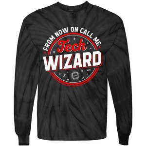 Tech Wizard Funny Computer Repair & IT Support Programmers Tie-Dye Long Sleeve Shirt