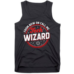 Tech Wizard Funny Computer Repair & IT Support Programmers Tank Top