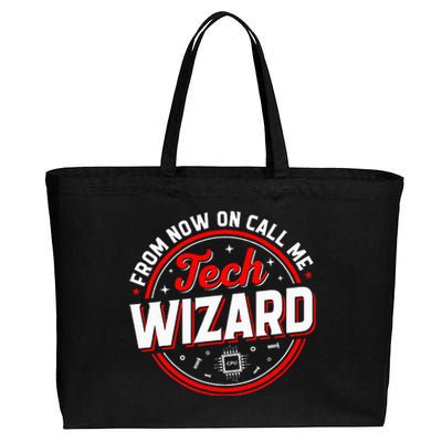 Tech Wizard Funny Computer Repair & IT Support Programmers Cotton Canvas Jumbo Tote