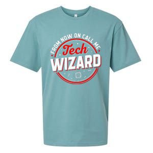 Tech Wizard Funny Computer Repair & IT Support Programmers Sueded Cloud Jersey T-Shirt