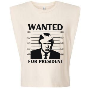 Trump Wanted For President Im Voting For Trump 2024 Garment-Dyed Women's Muscle Tee