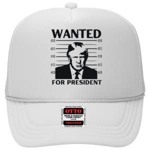 Trump Wanted For President Im Voting For Trump 2024 High Crown Mesh Back Trucker Hat