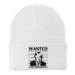 Trump Wanted For President Im Voting For Trump 2024 Knit Cap Winter Beanie