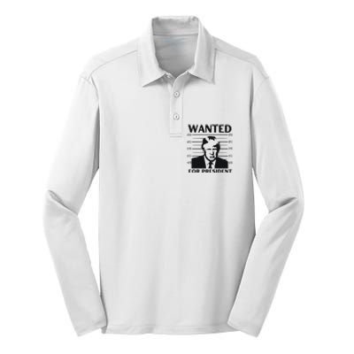 Trump Wanted For President Im Voting For Trump 2024 Silk Touch Performance Long Sleeve Polo