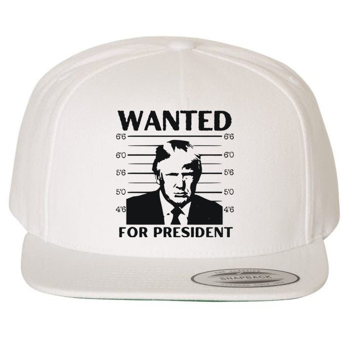 Trump Wanted For President Im Voting For Trump 2024 Wool Snapback Cap