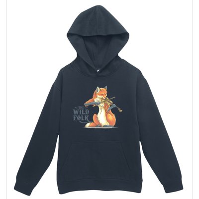 The Wild Folk Fox On Fiddle Urban Pullover Hoodie