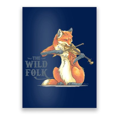 The Wild Folk Fox On Fiddle Poster