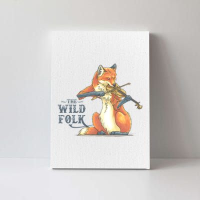 The Wild Folk Fox On Fiddle Canvas