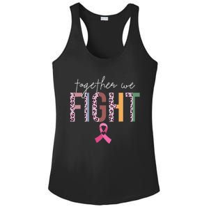 Together We Fight Breast Cancer Awareness Pink Ribbon Ladies PosiCharge Competitor Racerback Tank