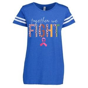 Together We Fight Breast Cancer Awareness Pink Ribbon Enza Ladies Jersey Football T-Shirt