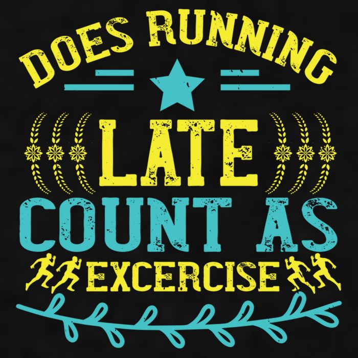 Tee With Funny Logo Does Running Late Count As Exercise? Cute Gift Ladies PosiCharge Tri-Blend Wicking Tank