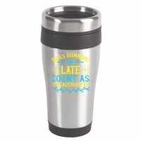 Tee With Funny Logo Does Running Late Count As Exercise? Cute Gift 16oz Travel Tumbler