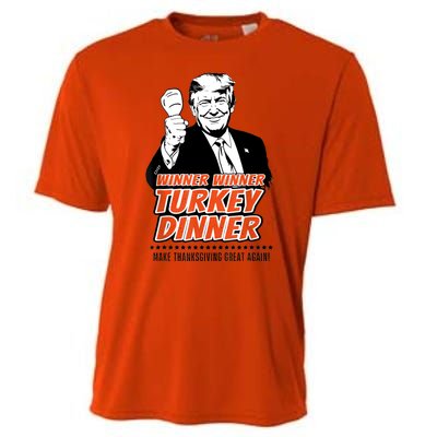 Trump Winner Funny Winner Turkey Dinner Thanksgiving Cooling Performance Crew T-Shirt