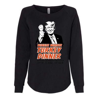 Trump Winner Funny Winner Turkey Dinner Thanksgiving Womens California Wash Sweatshirt