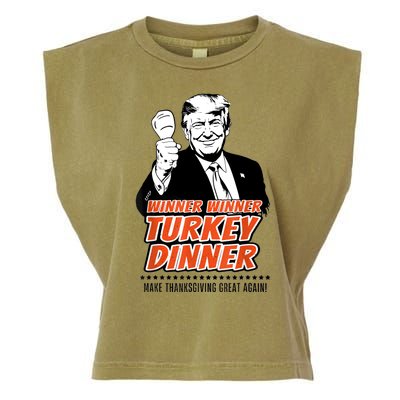 Trump Winner Funny Winner Turkey Dinner Thanksgiving Garment-Dyed Women's Muscle Tee