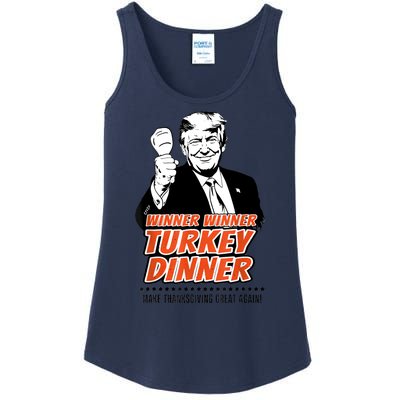 Trump Winner Funny Winner Turkey Dinner Thanksgiving Ladies Essential Tank