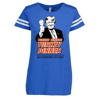 Trump Winner Funny Winner Turkey Dinner Thanksgiving Enza Ladies Jersey Football T-Shirt