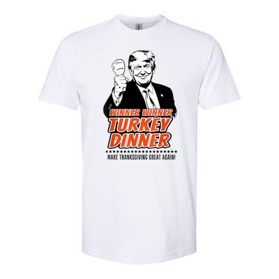 Trump Winner Funny Winner Turkey Dinner Thanksgiving Softstyle CVC T-Shirt